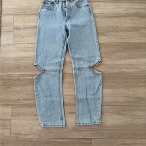 Classic Light Blue Straight Leg Jeans